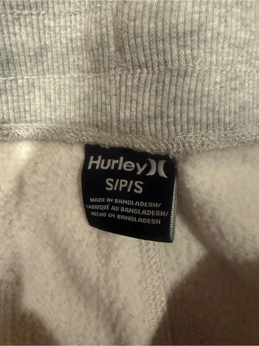 Hurley Light Gray Men's Jogger Sweatpants with Logo
